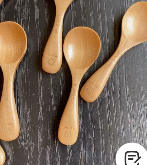 Lyeme木质咖啡勺迷你小调羹茶叶勺放储物...