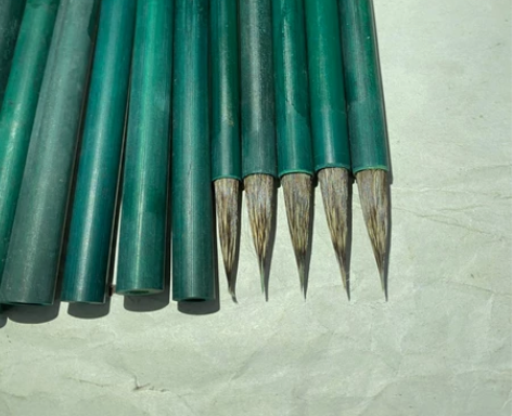 石獾毛笔 卷書 竹帽 八十年代出口创汇笔 ...