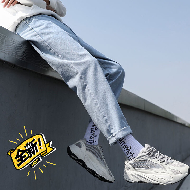 2021新款牛仔裤男潮牌春夏季宽松直筒休闲...