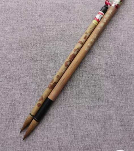 回流90年代狼毫老毛笔两支，全新未使用，火...