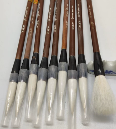 日本回流，邹紫光阁乾隆阁毛笔，大品牌老毛笔...