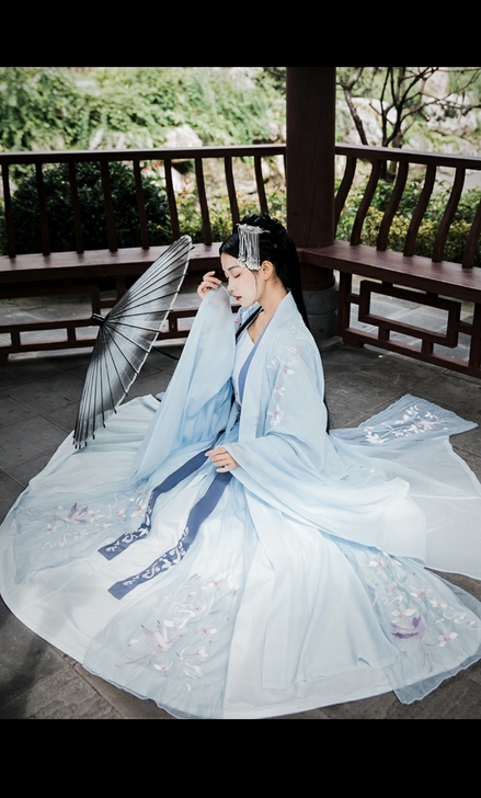 幽兰满堂 墨子研 汉服女中国风齐腰齐胸襦裙...