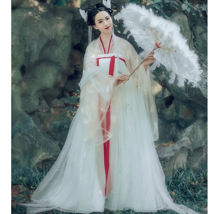 汉服女古装长襦裙超仙齐胸襦裙仙女裙改良汉服...