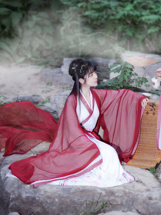 （出租）如梦霓裳汉服女中国风襦裙大袖衫相思...