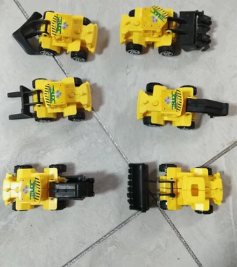 全新 滑行小工程车六件套 工程车玩具儿童挖...