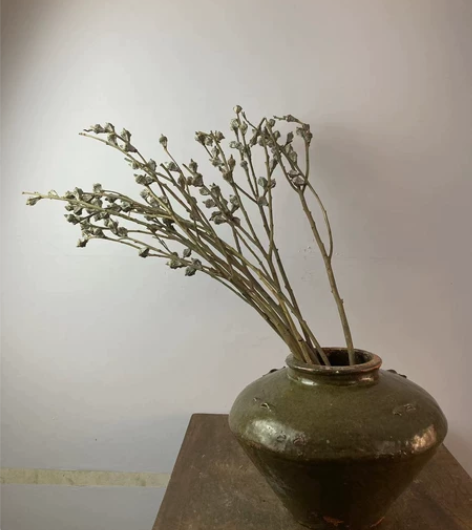 花器 民俗粗陶，有飞皮和窑疤，侘寂摆件 高...