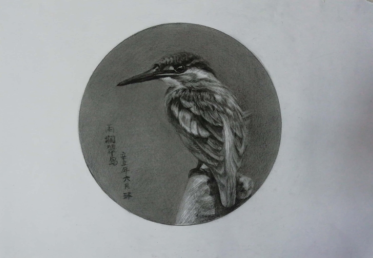 卖家自创8开素描作品，碳笔画，已做防掉色处...