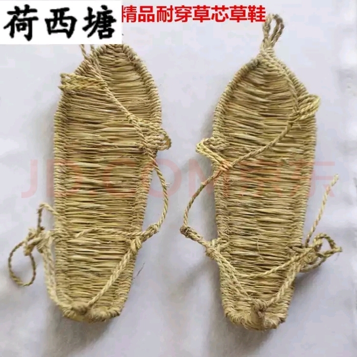 稻草编织草鞋男女夏季凉鞋草编织红潮复古个性...