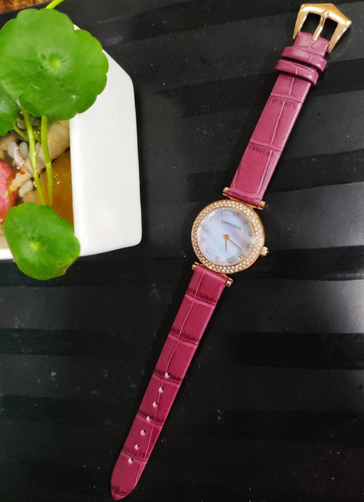 LANGGEYA（蓝格雅）全钢时尚水晶女表