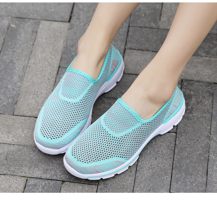 全新骆驼女鞋镂空透气一脚蹬网面夏季网布网眼...