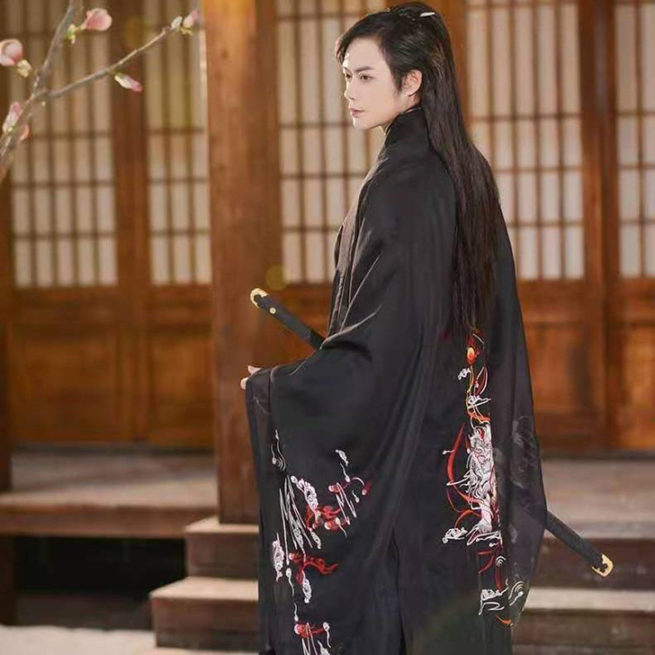 木棉记原创正版彼岸花狐狸刺绣汉服男女黑古风...