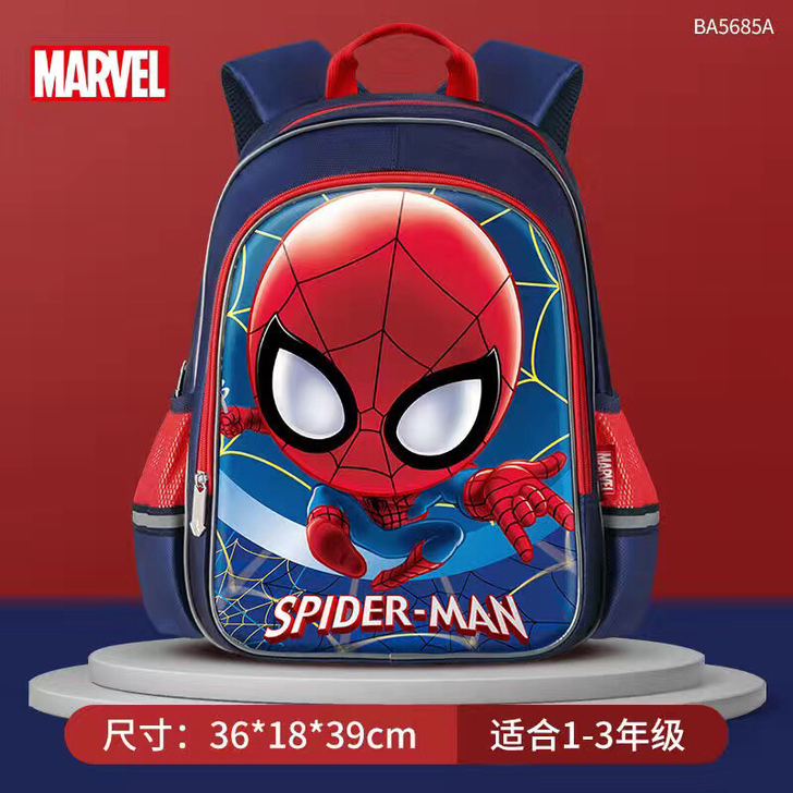 迪士尼书包小学生男童一三六年级蜘蛛侠大容量...
