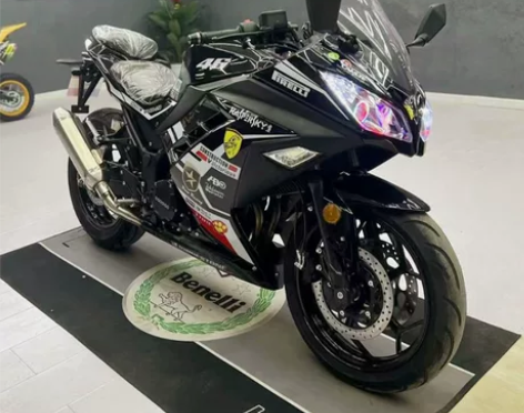 山洋摩托车 摩托车新款川崎h2小忍者跑车双...