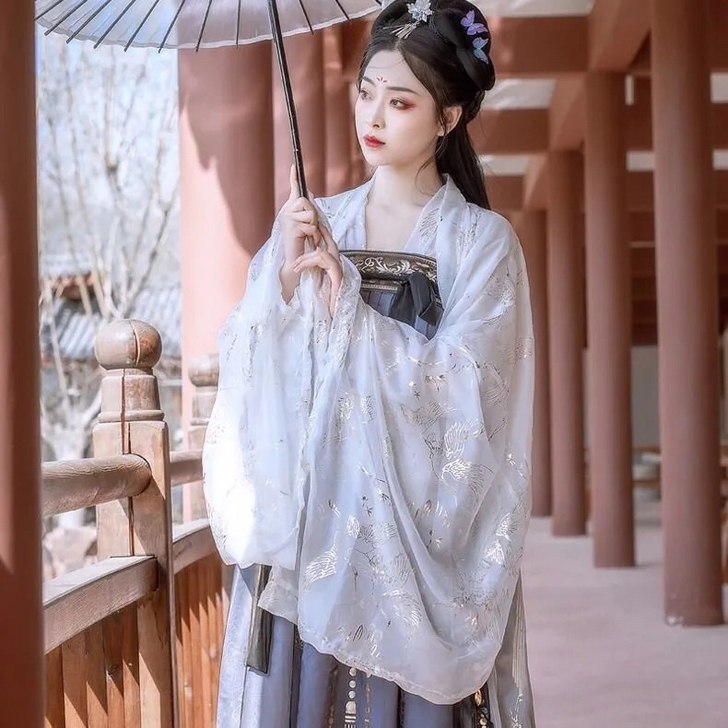 云鹤正品汉服女齐胸襦裙 大摆超仙非古装女大...