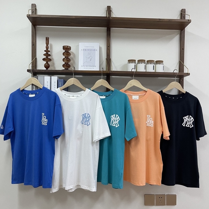 物爆款MLB星球地球涂鸦发泡印花最新款短袖...