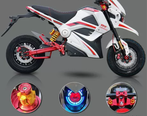 趴赛小猴子电摩高速大功率成人电动摩托车72...