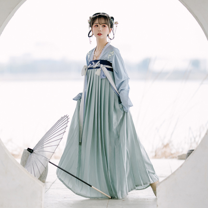【流烟昔泠-临安】春夏传统汉服女装银杏飞鹤...