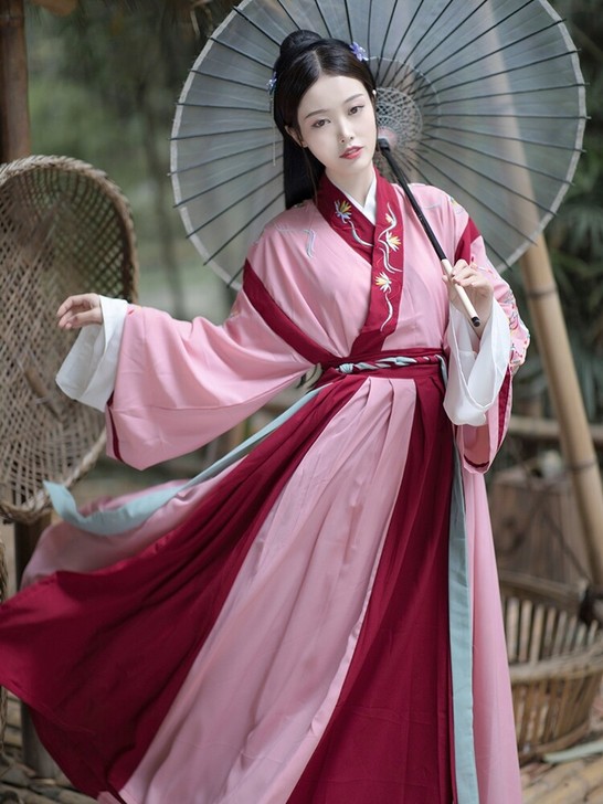 馨汉沐夕【玉莲】原创汉服正品晋制交领齐腰襦...