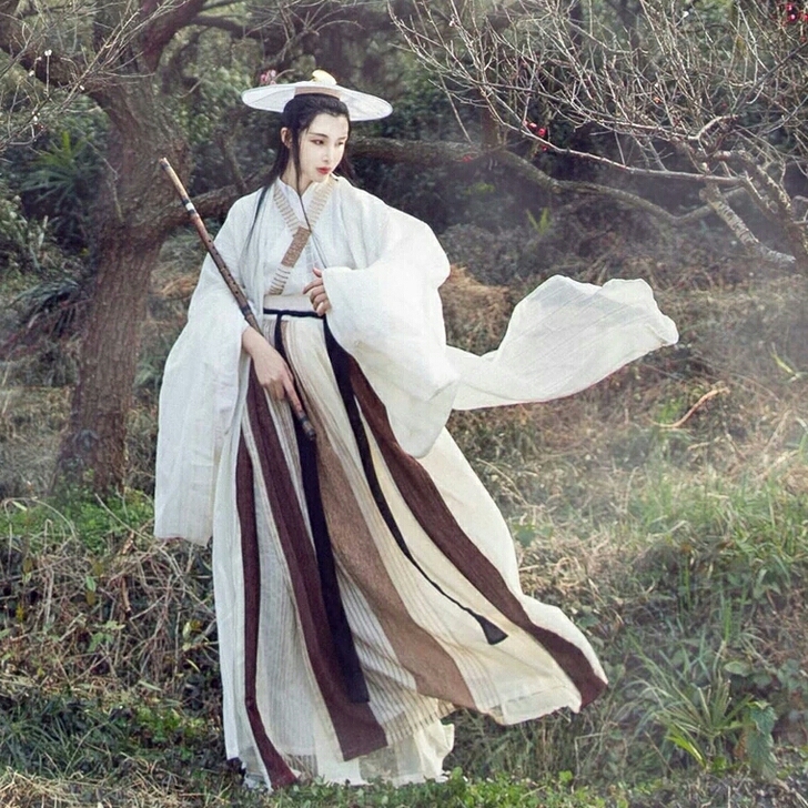 现货司南阁 行者 魏晋浅交领齐腰襦裙大袖衫...