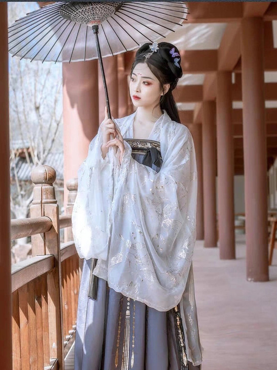 汉服女古装超仙齐胸套装古风仙女裙大袖衫中国...