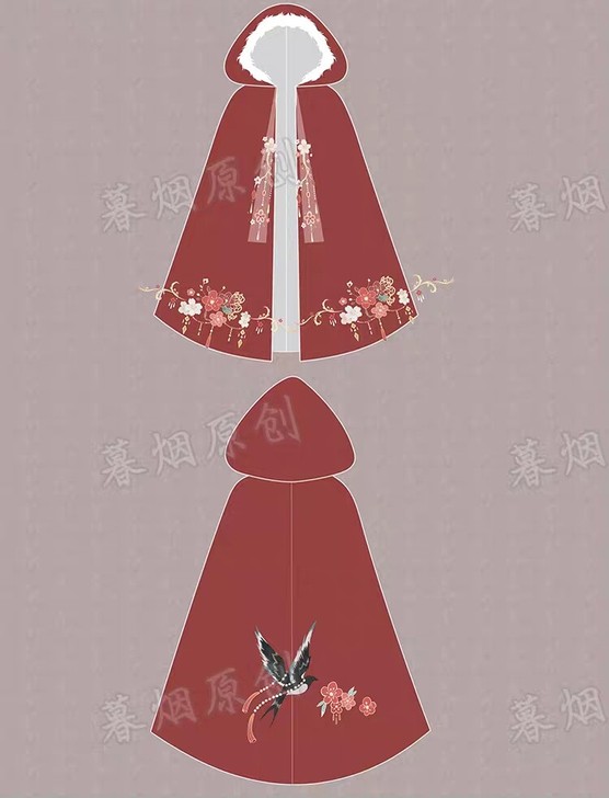 出啦，暮烟【燕醉】汉服女正品原创斗篷