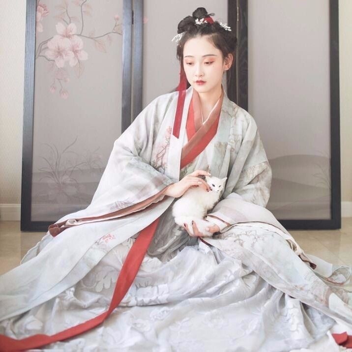 司南阁银狐 齐腰襦裙套装春装汉服 非正