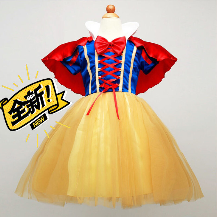 万圣节儿童演出服装白雪公主裙子礼服女童婚纱...