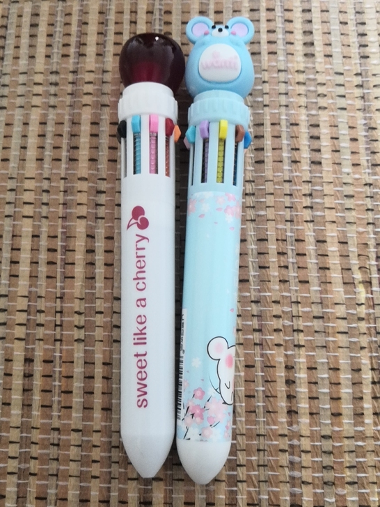 10色按动圆珠笔，手帐笔，单价！就2支，不...