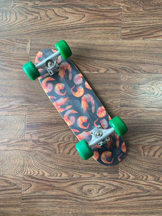 镂空鱼板复古滑板小鱼板刷街代步通勤冲浪