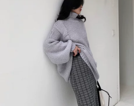 smok格子半身裙 公子2018秋冬新款加...