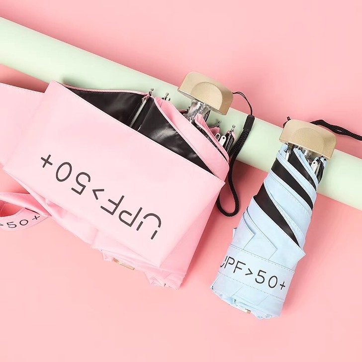 三折伞女晴雨伞两用学生折叠防晒超轻小巧便携...