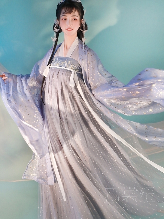 出东月棠 原云裳纪(云月)蓝色大袖衫 s...