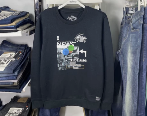 【断码特价】清仓班尼路秋冬款男圆领长袖套头...