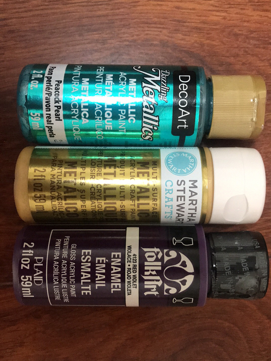 三个全新玻璃颜料，什么牌子，我也不懂，买来...