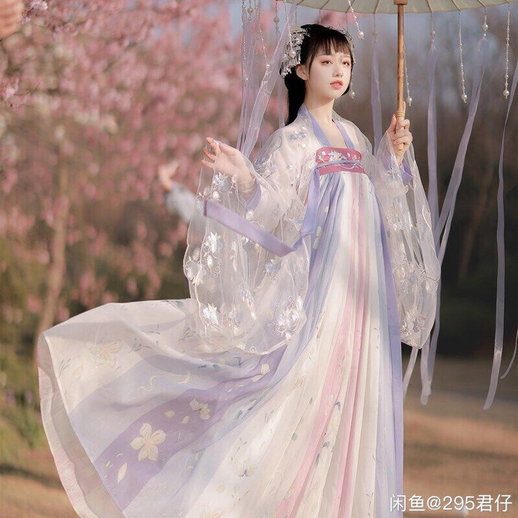 【樱洛】茗月萱齐胸襦裙套装汉服女刺绣正品春...
