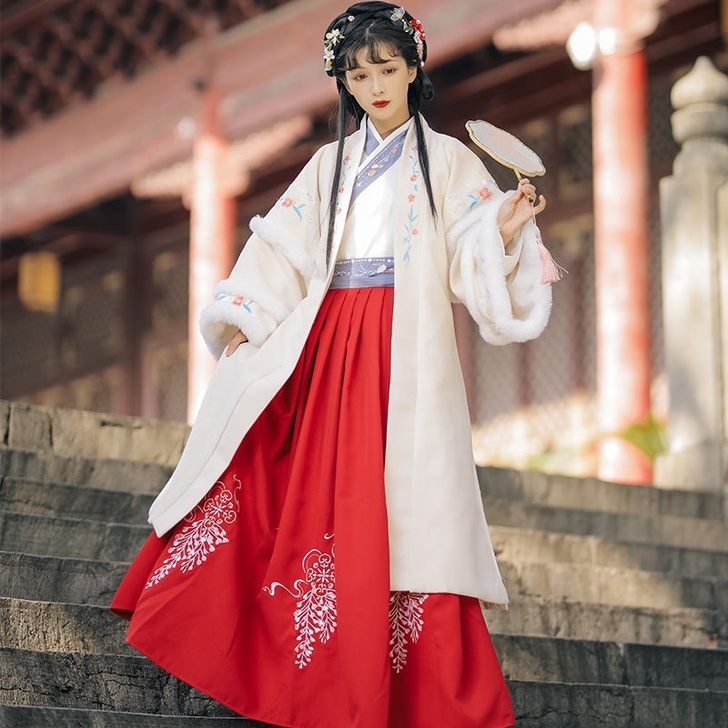 茗月萱【慕雪橙橙】原创汉服女秋汉元素宋制直...