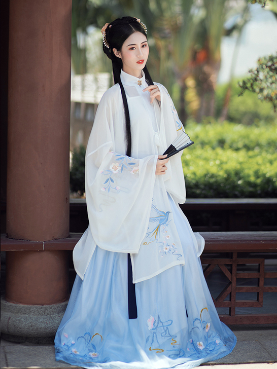 【狂欢价】千韵岗汉服女夏季薄款明制立领中国...