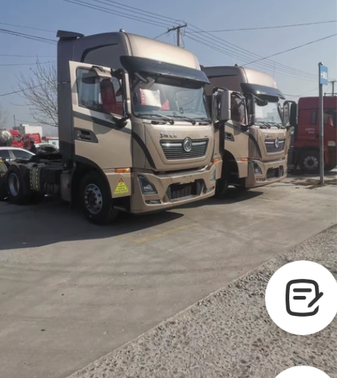 二手半挂车牵引车头东风天龙新到多台21年天...