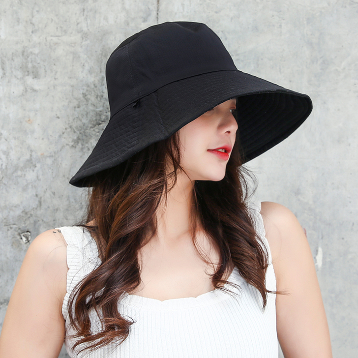 网红渔夫帽夏天日系遮脸韩版潮遮阳大沿防晒太...