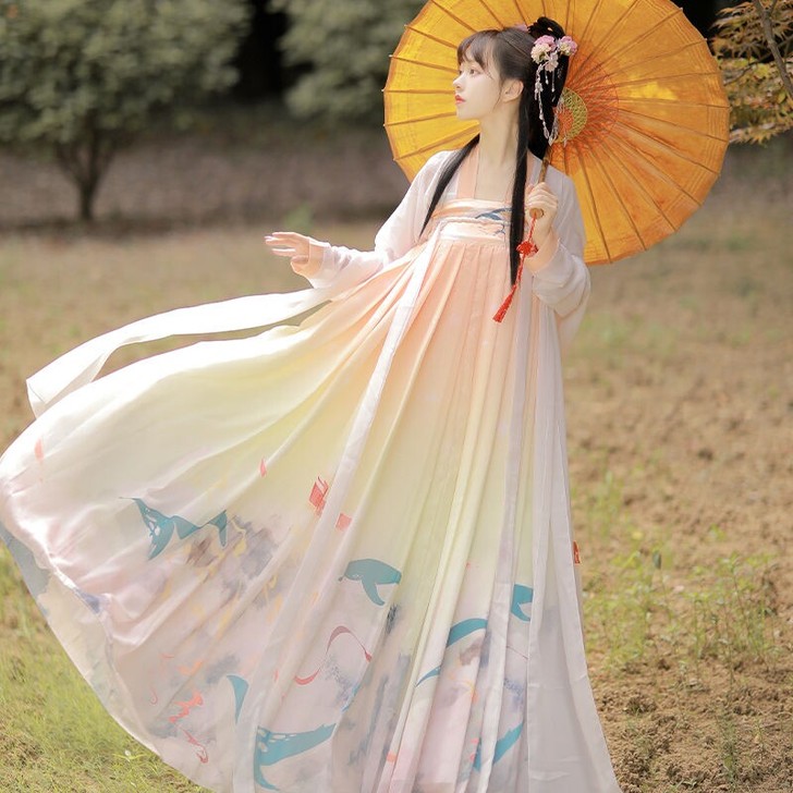 南庭苑原创星辰大海汉服女齐胸襦裙中国风学生...