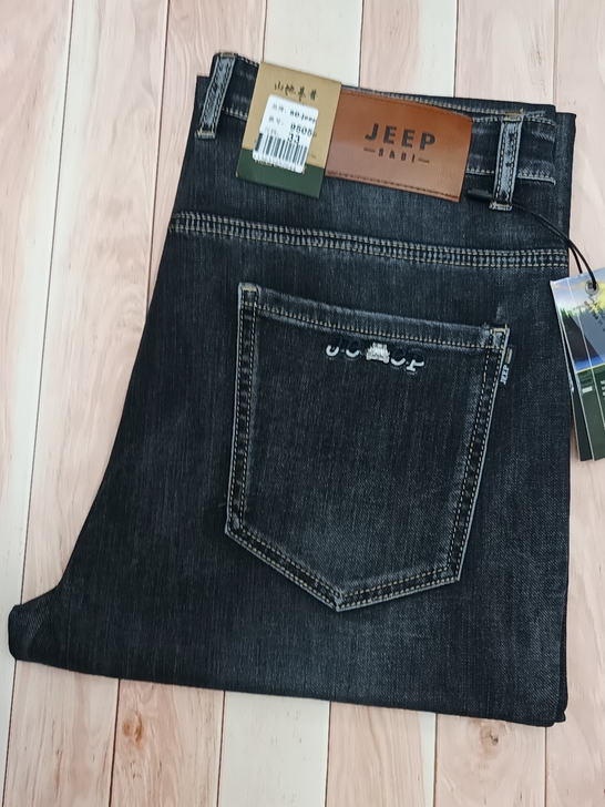 全新夏季薄款男士商务版，宽松直筒弹力牛仔裤...