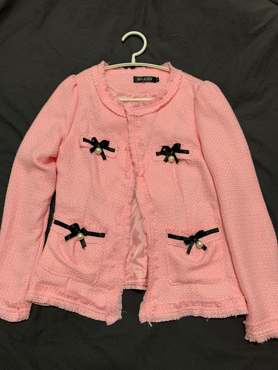 vintage古着蝴蝶结小香风外套