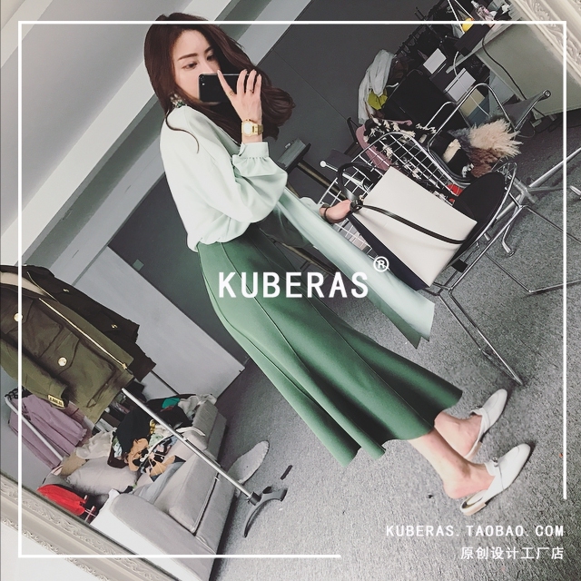 KUBERAS独家定制新款气质百搭鱼尾裙半...