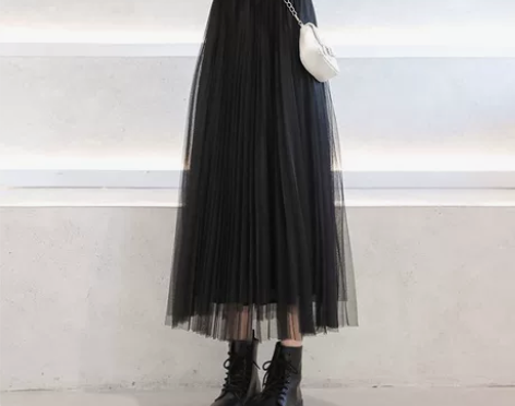 加长款网纱半身裙四季可穿仙女裙韩版百搭显瘦...