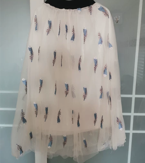 720度大摆裙网纱裙半身裙中长款网红同款A...