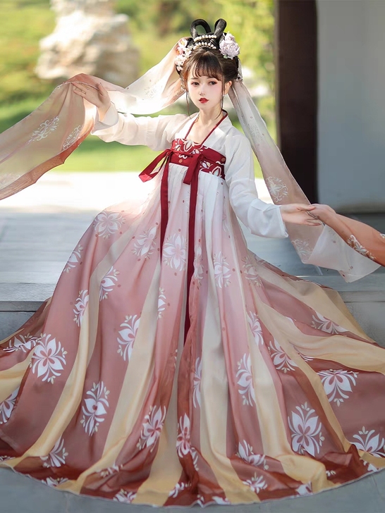 千韵岗殿前欢汉服女夏季中国风白菜全套正版古...