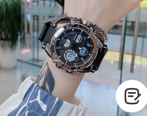 潮流男生机械手表学生初高中运动十大品牌电子...