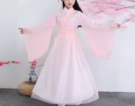 儿童汉服女童古装超仙襦裙春夏装中国风樱花公...