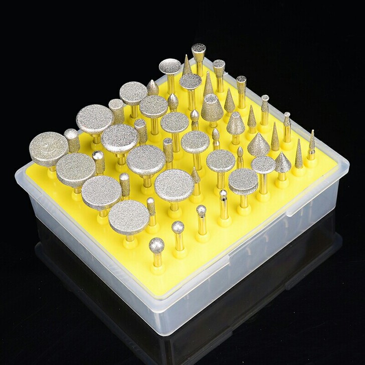 金刚石玉雕工具50件套专业玉石去皮打磨头套...