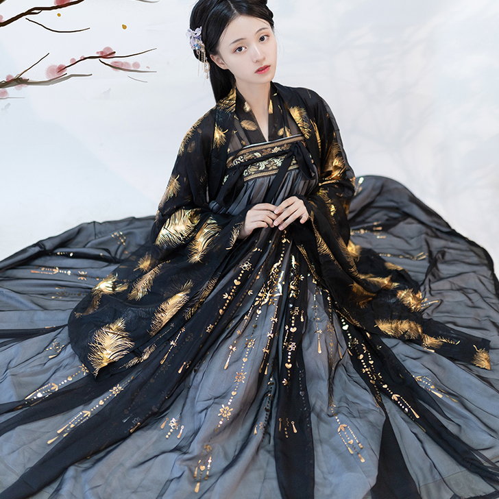 艺缕金翎原创正品汉服女对襟齐胸襦裙大袖衫日...